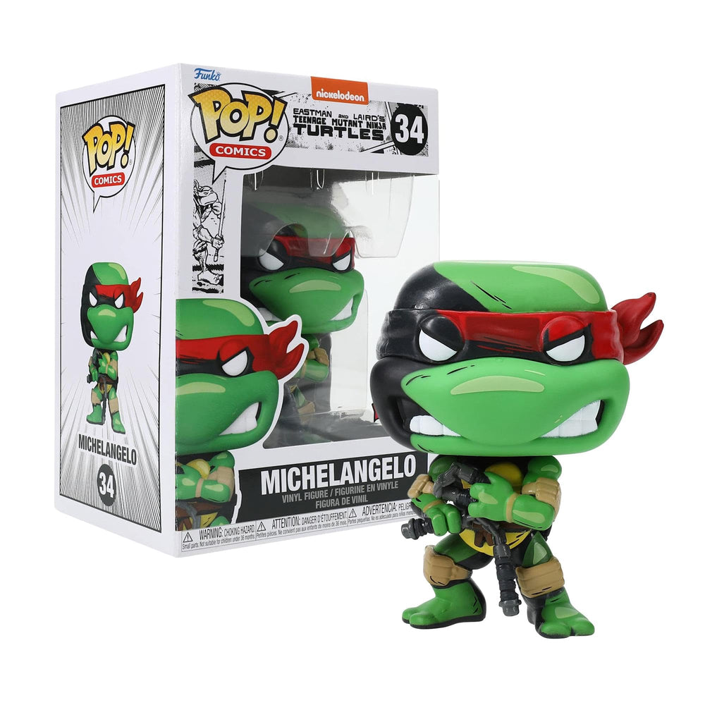 Michelangelo TMNT PREVIEWS Exclusive figure with red bandana detail for display