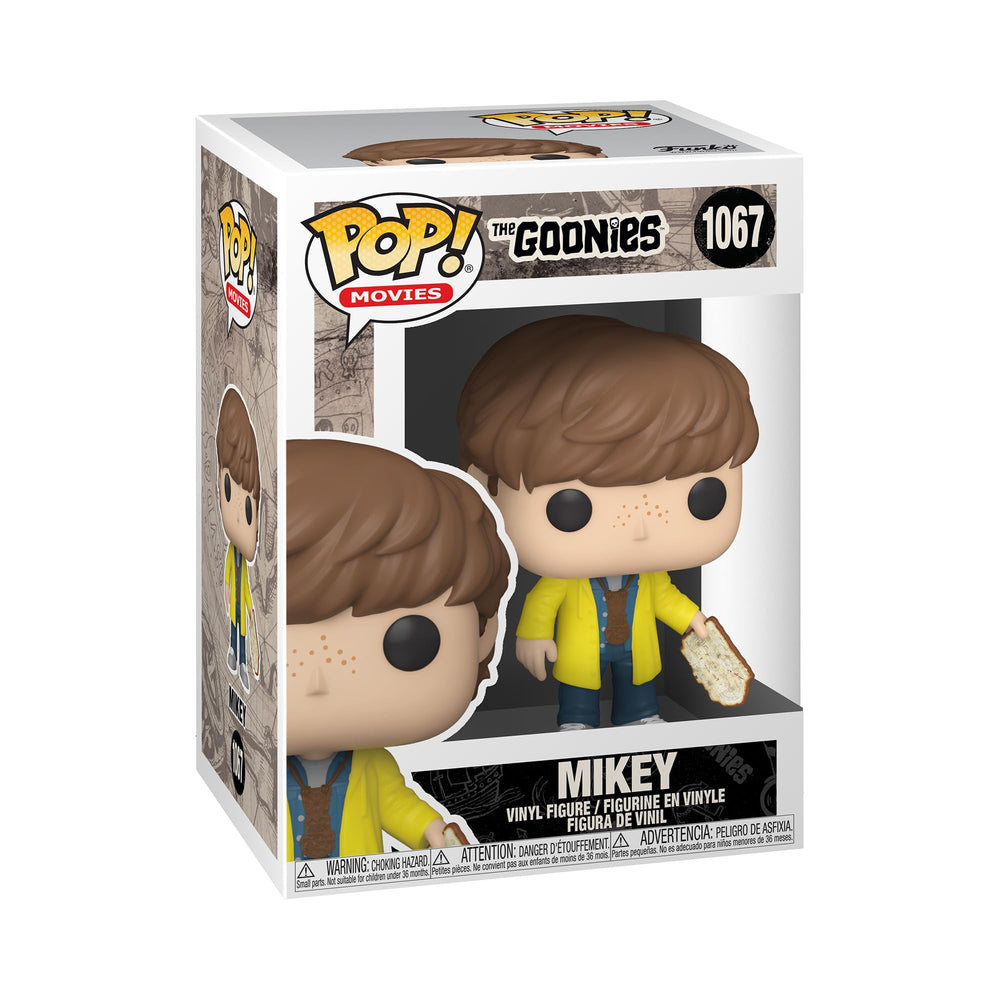 Funko Mikey with Map front view enhances shelf display for Goonies fans