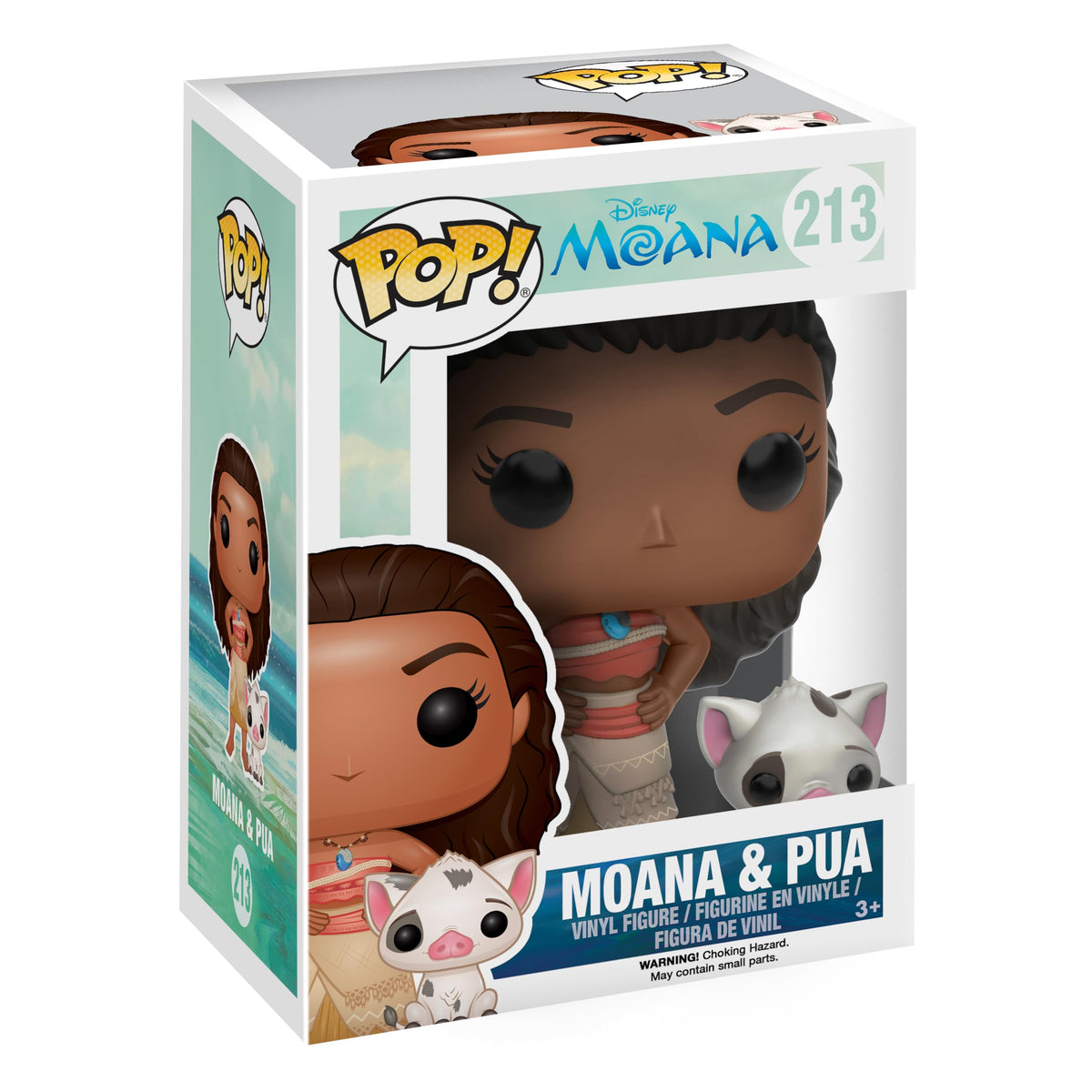 Funko Moana Moana & Pua figure in colorful vinyl for display collections.