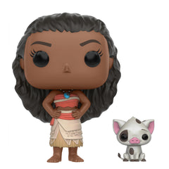 Funko Moana & Pua front view highlighting cheerful pose for shelves.