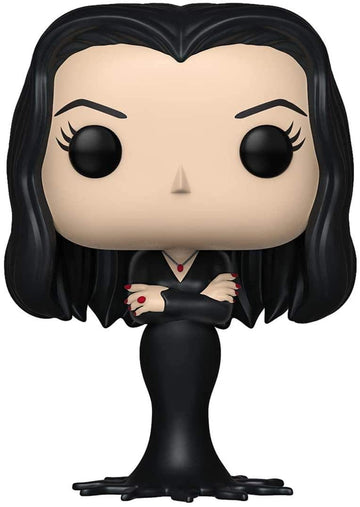 Funko Morticia Addams window box display showcasing the iconic character packaging.