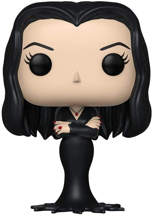 Funko Morticia Addams window box display showcasing the iconic character packaging.