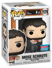 Funko Mose Schrute window box packaging ready for display.