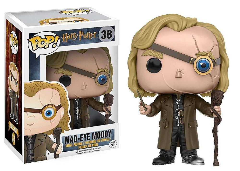 Funko Pop! Mad-Eye Moody boxed packaging, ready for gifting or display on a shelf.
