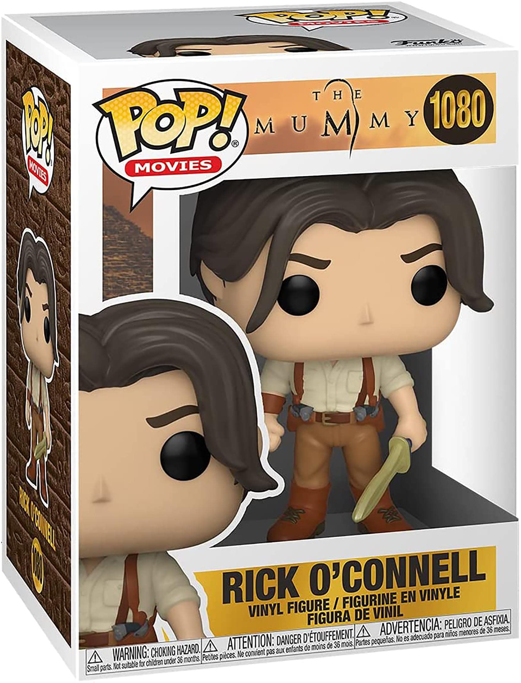 Funko Rick O'Connell figure shown in window box packaging.
