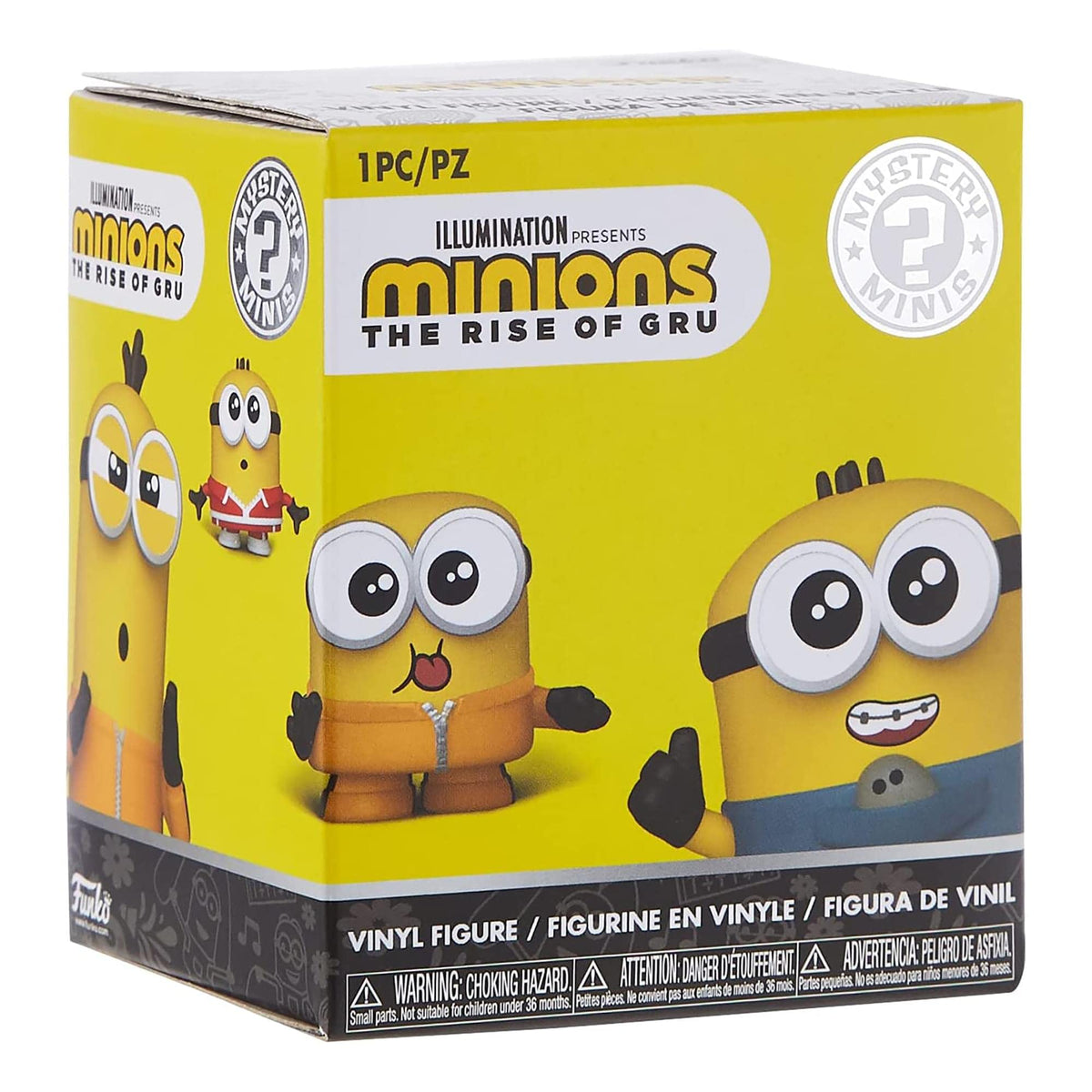 Funko Mystery Minis Minions Rise Gru multicolor front view, ideal display or shelf-ready collectible.
