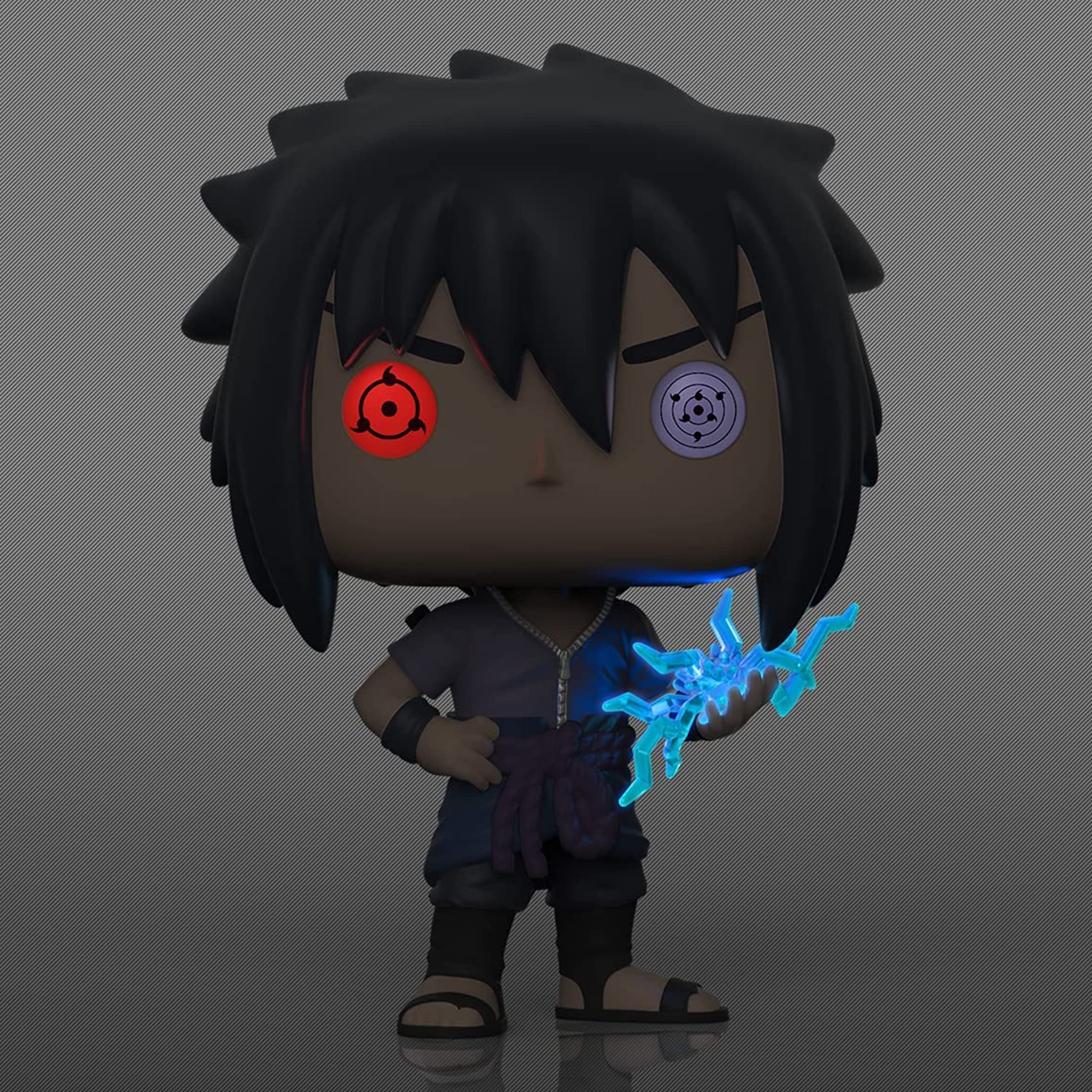 Funko Naruto Sasuke Chidori action pose showcasing dynamic display potential.