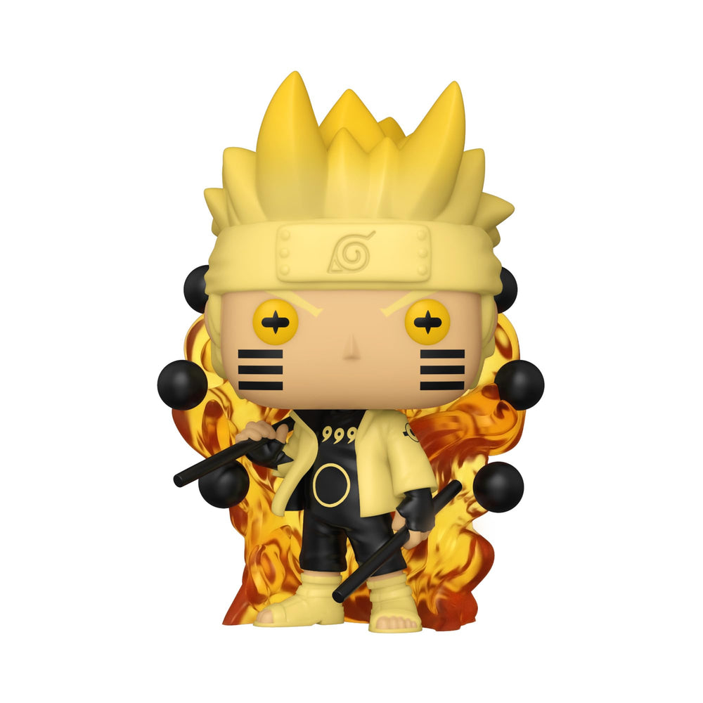 Funko Naruto Uzumaki Six Path Sage midair pose adds dynamic shelf flair.
