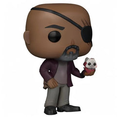 Funko Nick Fury with Flerkitten Marvels series display option