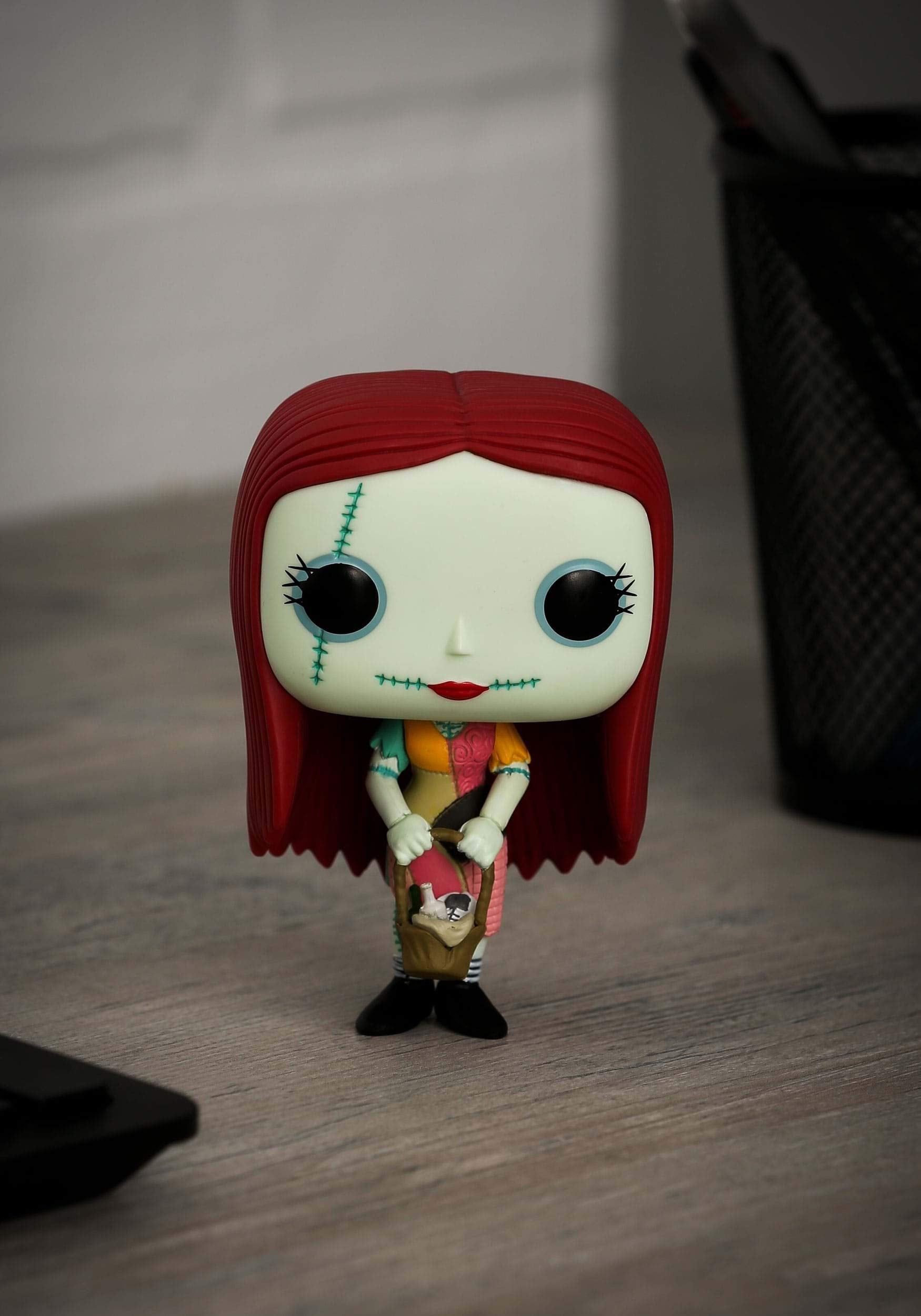 Funko Sally with basket close-up showing detailed vinyl features.