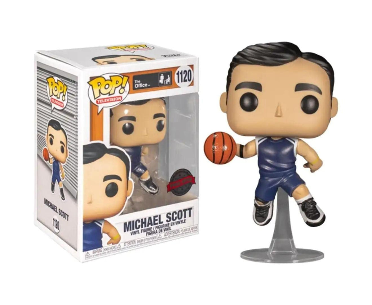 Funko POP! The Office Michael Scott Basketball Special Edition figure for desk display and shelf collection.