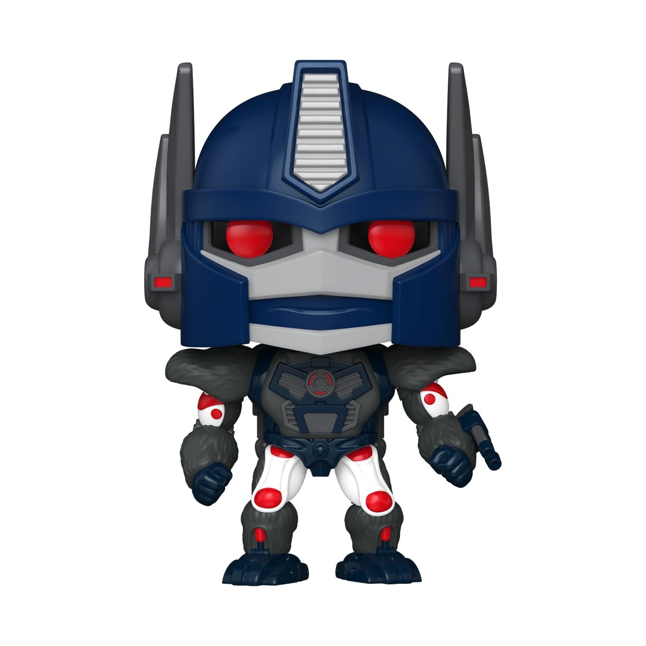 Funko Optimus Primal side view highlights detailed sculpting for close-up display.