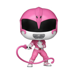 Funko Pink Ranger Pop side view highlighting dynamic pose