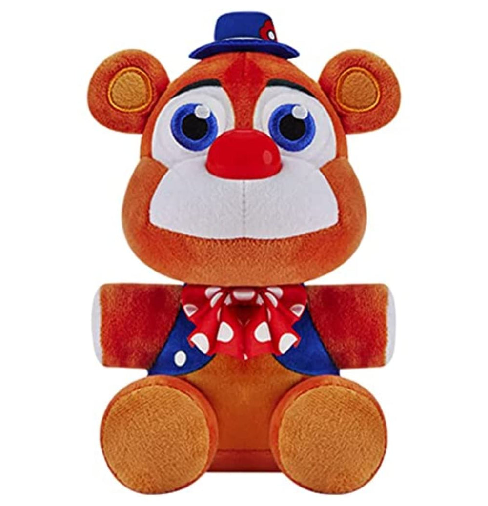 Funko Circus Freddy Fazbear plush front view shows a cozy display-ready size.