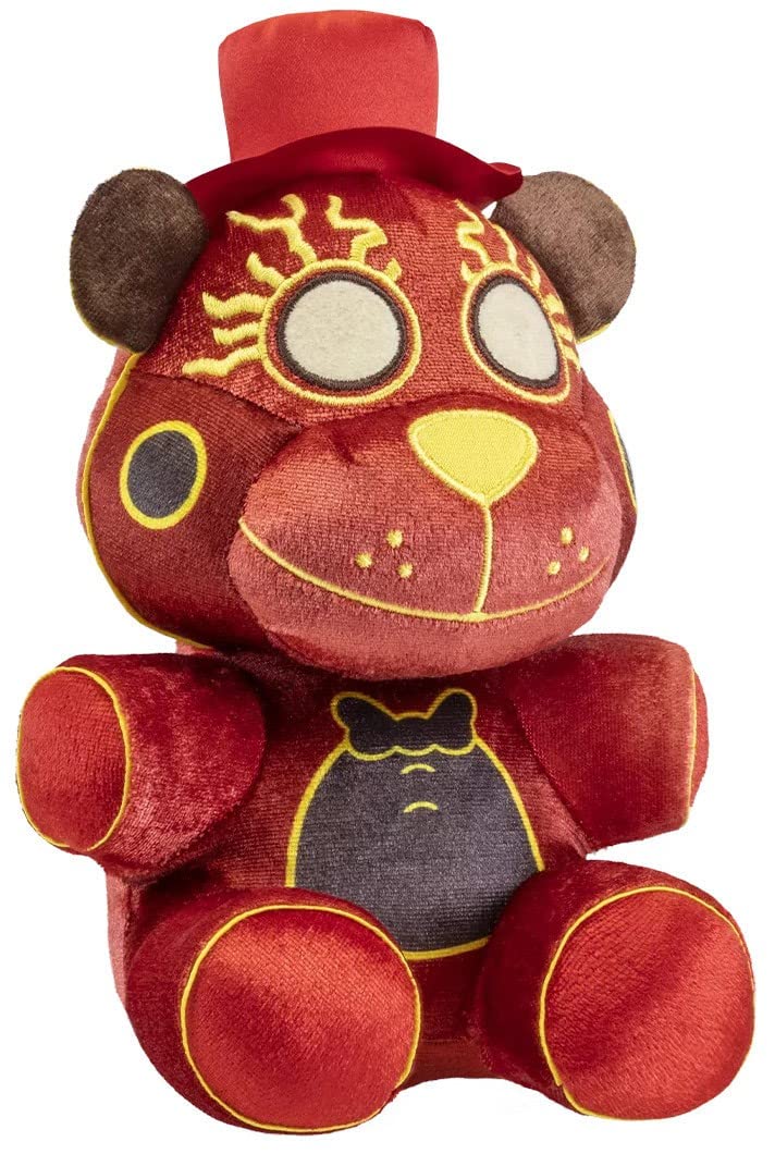Funko Freddy Fazbear orange plush front view showcases a compact collectible for fans.