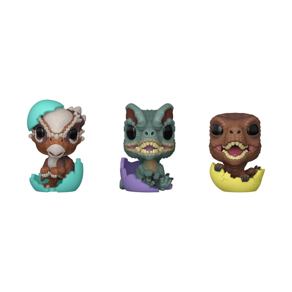Funko Pocket Egg Dilophosaurus-Stygimoloch Hatchlings—collectible mini figures for display and collection.
