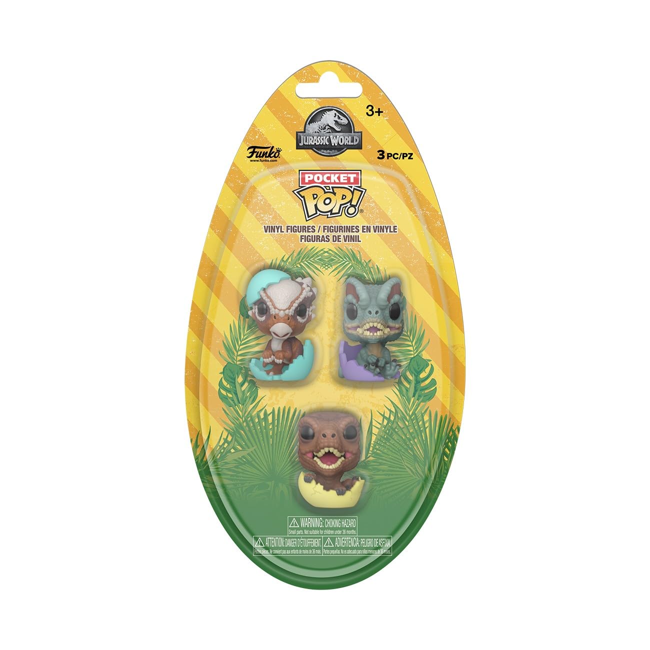 Funko Pocket Egg Velociraptor Hatchling—compact display piece for shelves and gifts.
