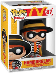 Hamburglar vinyl figure in window display box for McDonald's display.
