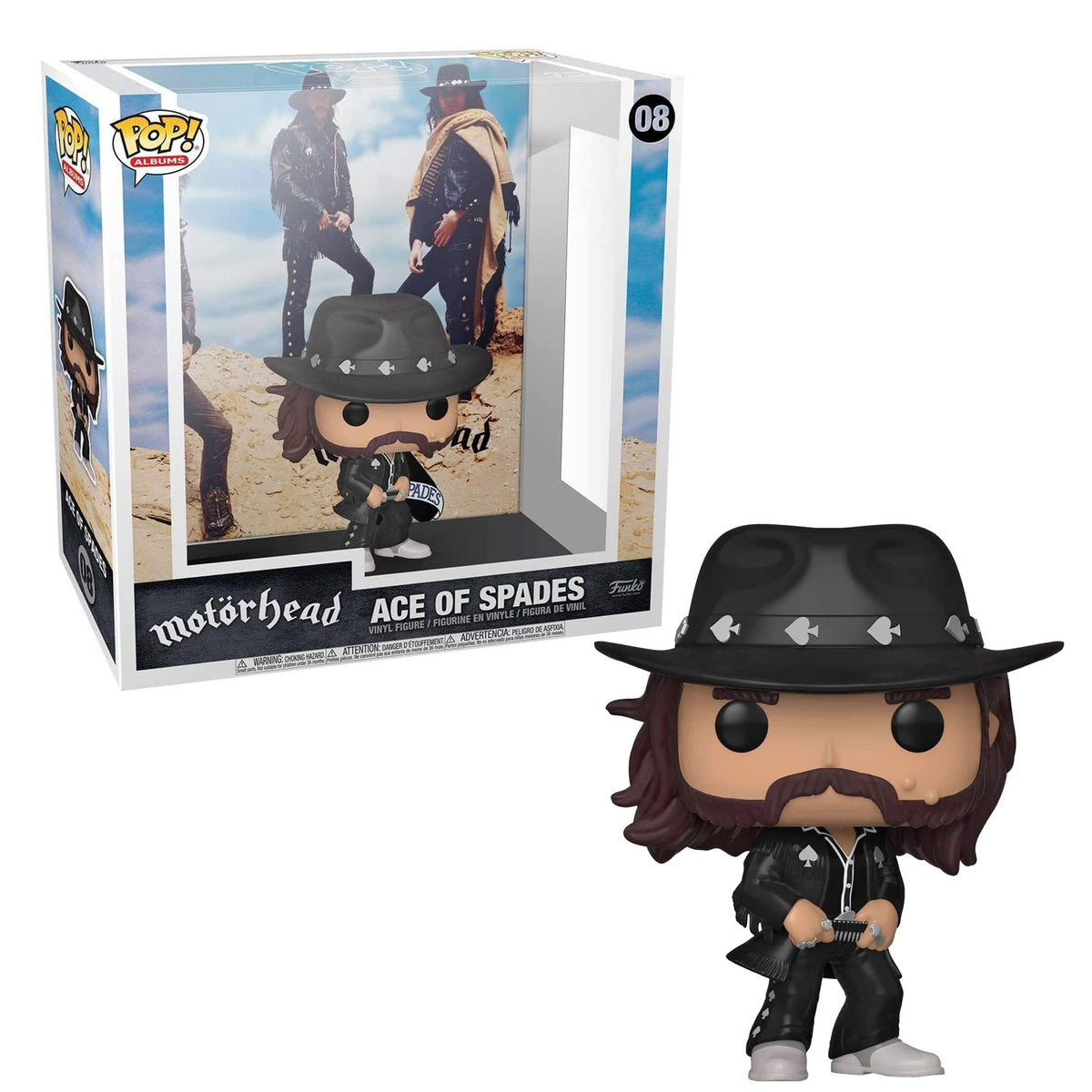 Funko Pop! Albums Motorhead Ace of Spades front view shows iconic artwork for display