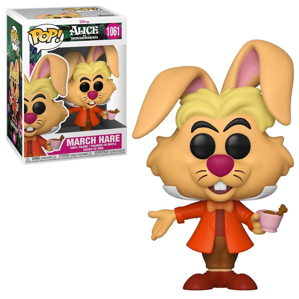 Funko Pop Alice in Wonderland March Hare 70th figure, front view, ideal for display.