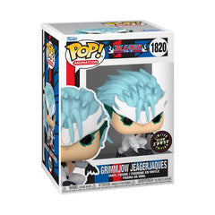 Funko Pop Bleach Grimmjow Jaegerjaquez glow-chase, glow-in-the-dark variant highlighted at night