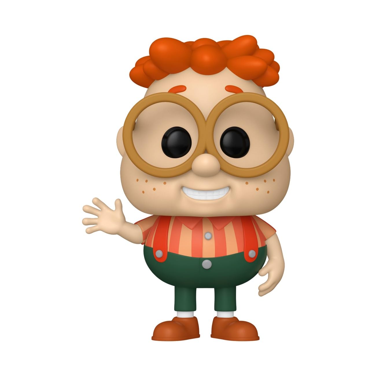 Funko Pop Animation Carl Wheezer side-view highlights durable vinyl for daily display.