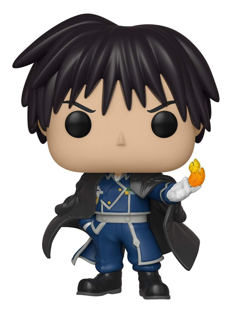 Close-up of Funko Pop Animation Colonel Mustang highlighting its stylized design for fans' display.