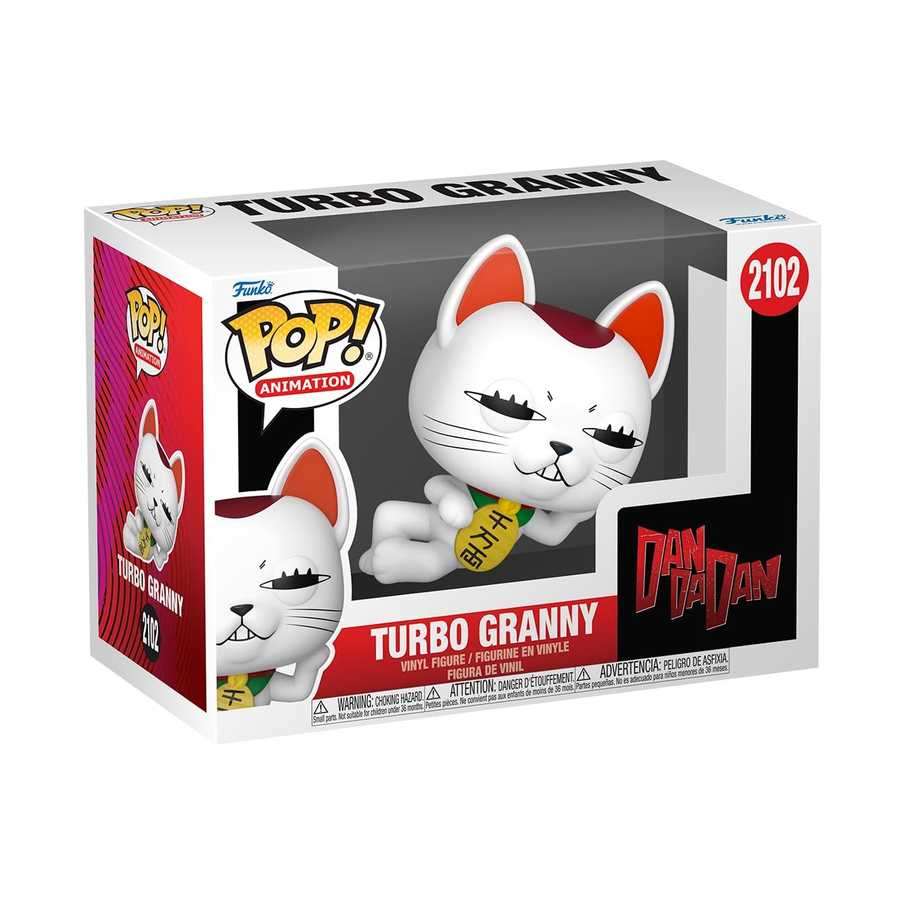 Funko Pop! Animation Dandadan Turbo Granny figurine for desk display and collection.