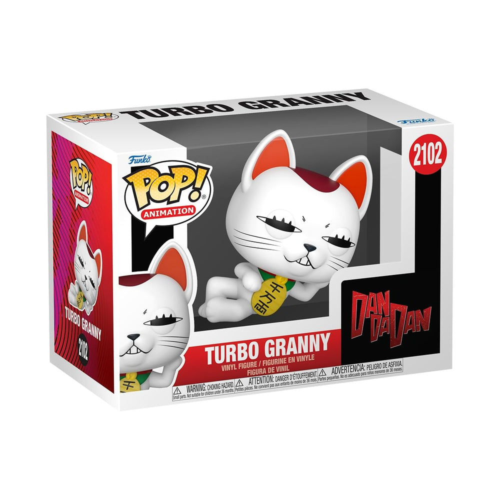 Funko Pop! Animation Dandadan Turbo Granny figurine for desk display and collection.
