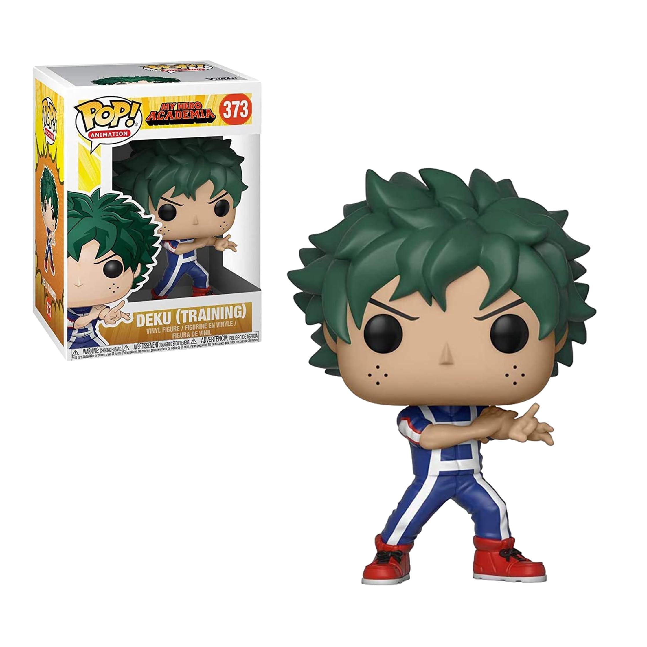 Funko POP! Deku training window box packaging for safe display.