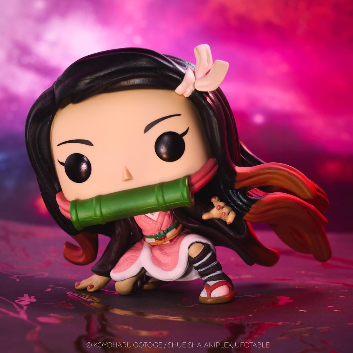 Funko Pop Demon Slayer Nezuko Kamado front view for desk display