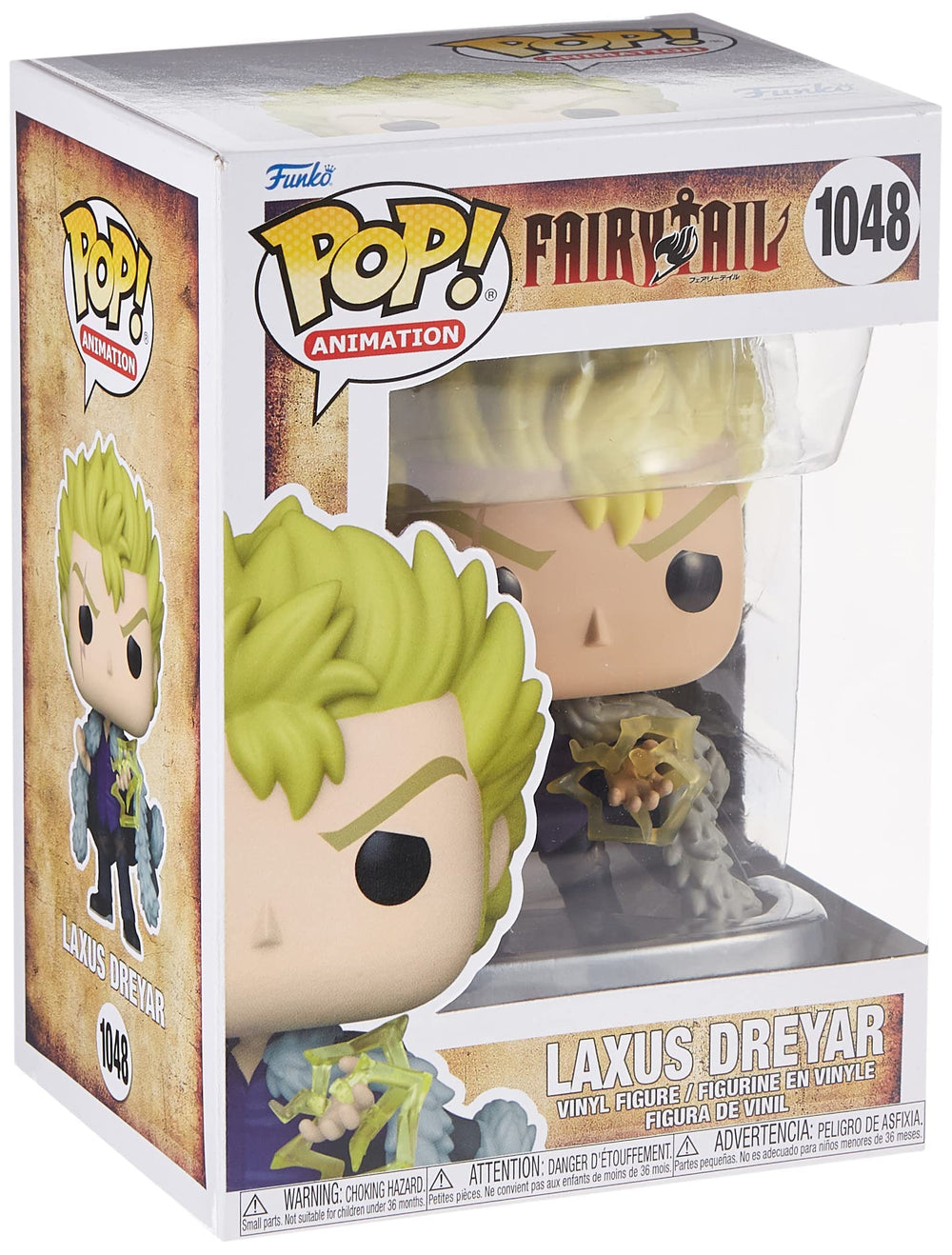Close-up of Funko POP Animation Laxus Dreyar detailing for collectors