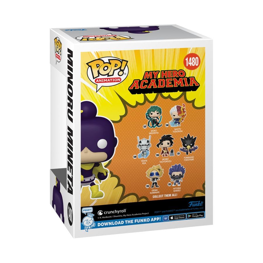 Funko Pop! Animation Minoru Mineta side view highlights pose suitable for shelf display.