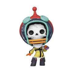 Funko Pop! Animation Brook figure, face close-up showing Egghead Arc details.