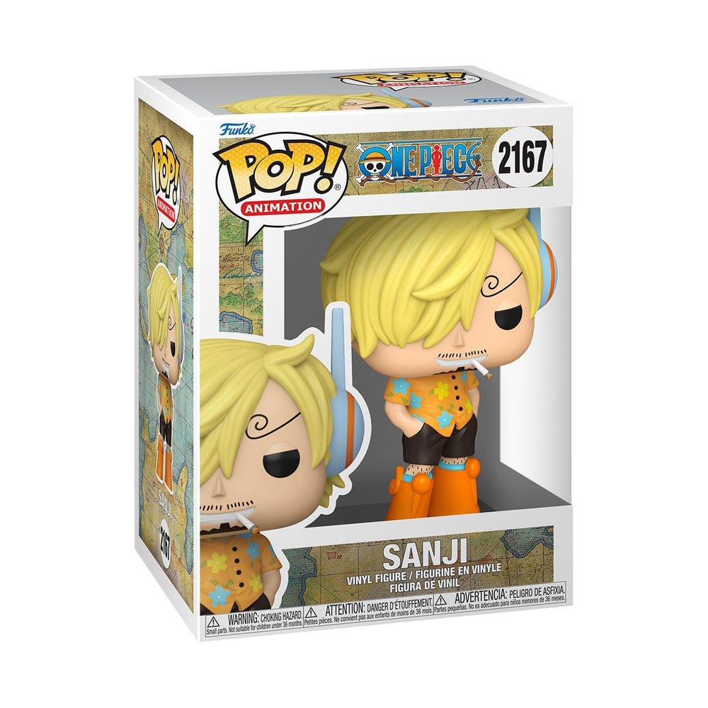 Funko Pop! Animation Sanji figure front view, ideal for display collections.
