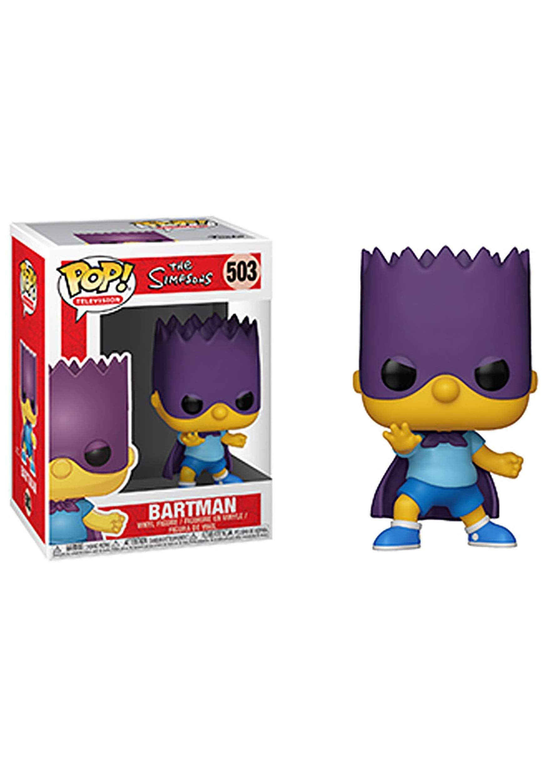 Funko POP! Bart-Bartman figure, a stylized vinyl collectible for display and Simpsons fans