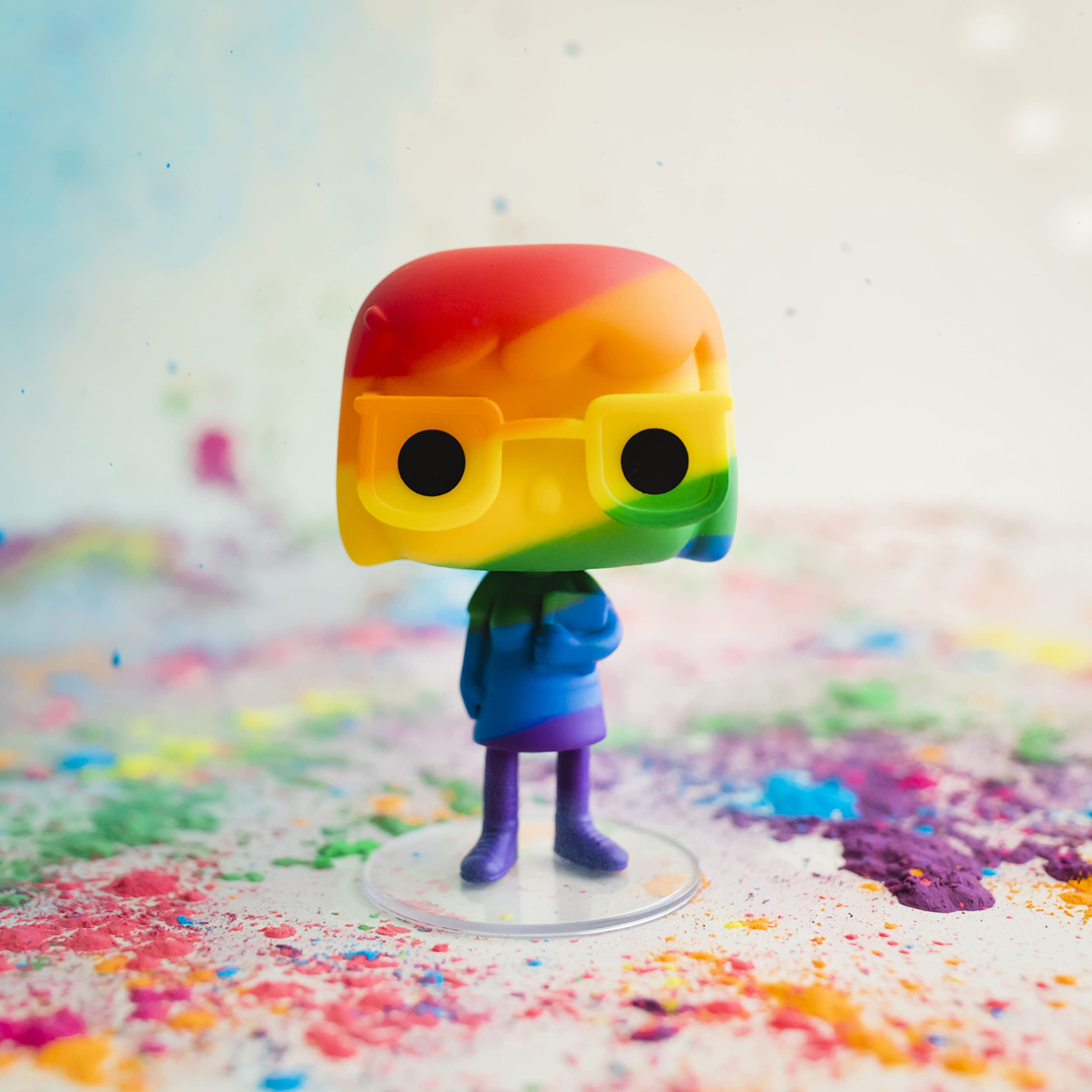 Funko Pop Animation Tina Belcher Rainbow front-view highlights vibrant colors on display.