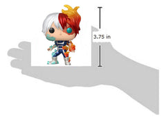 Funko POP Animation Todoroki Metallic, close-up emblem detail shows premium craftsmanship