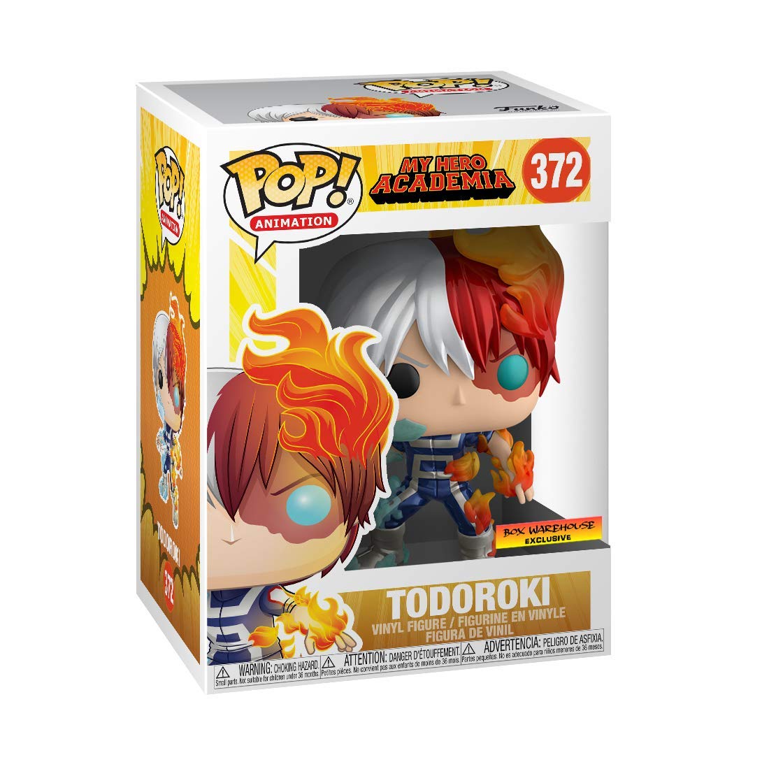 Funko POP Animation Todoroki Metallic front view, ideal for shelf display