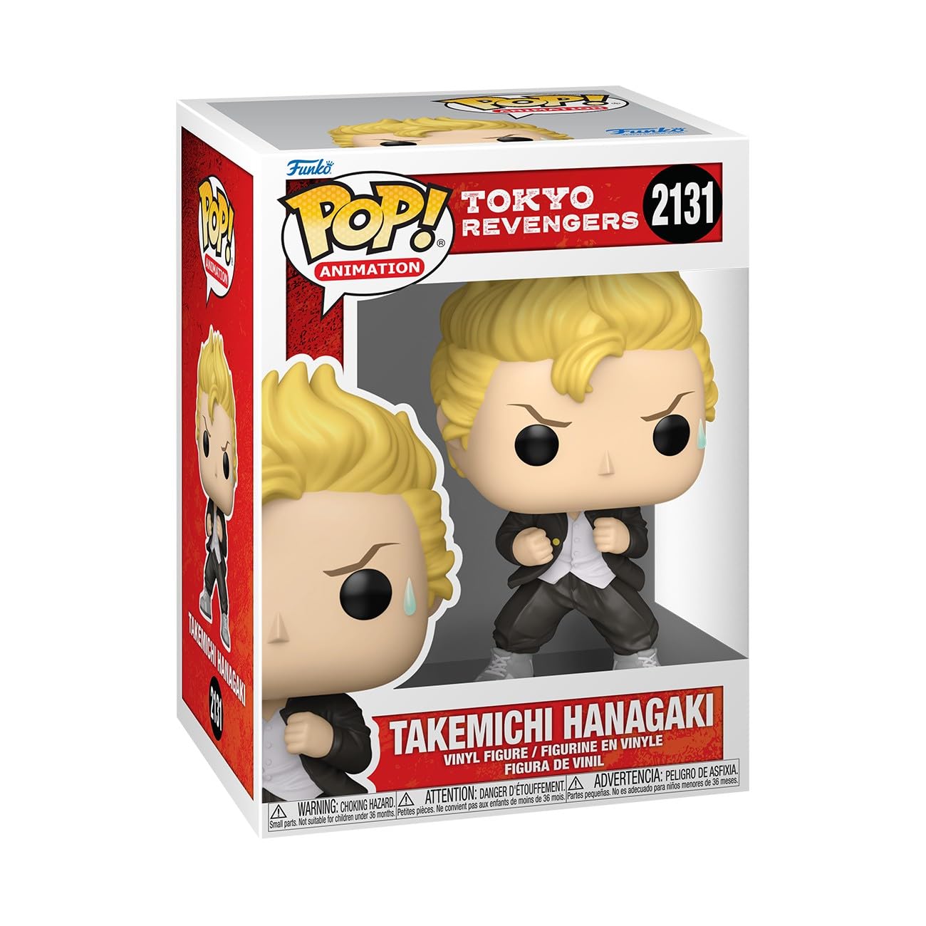 Funko Pop! Tokyo Revengers Takemichi Hanagaki front view for display and collecting