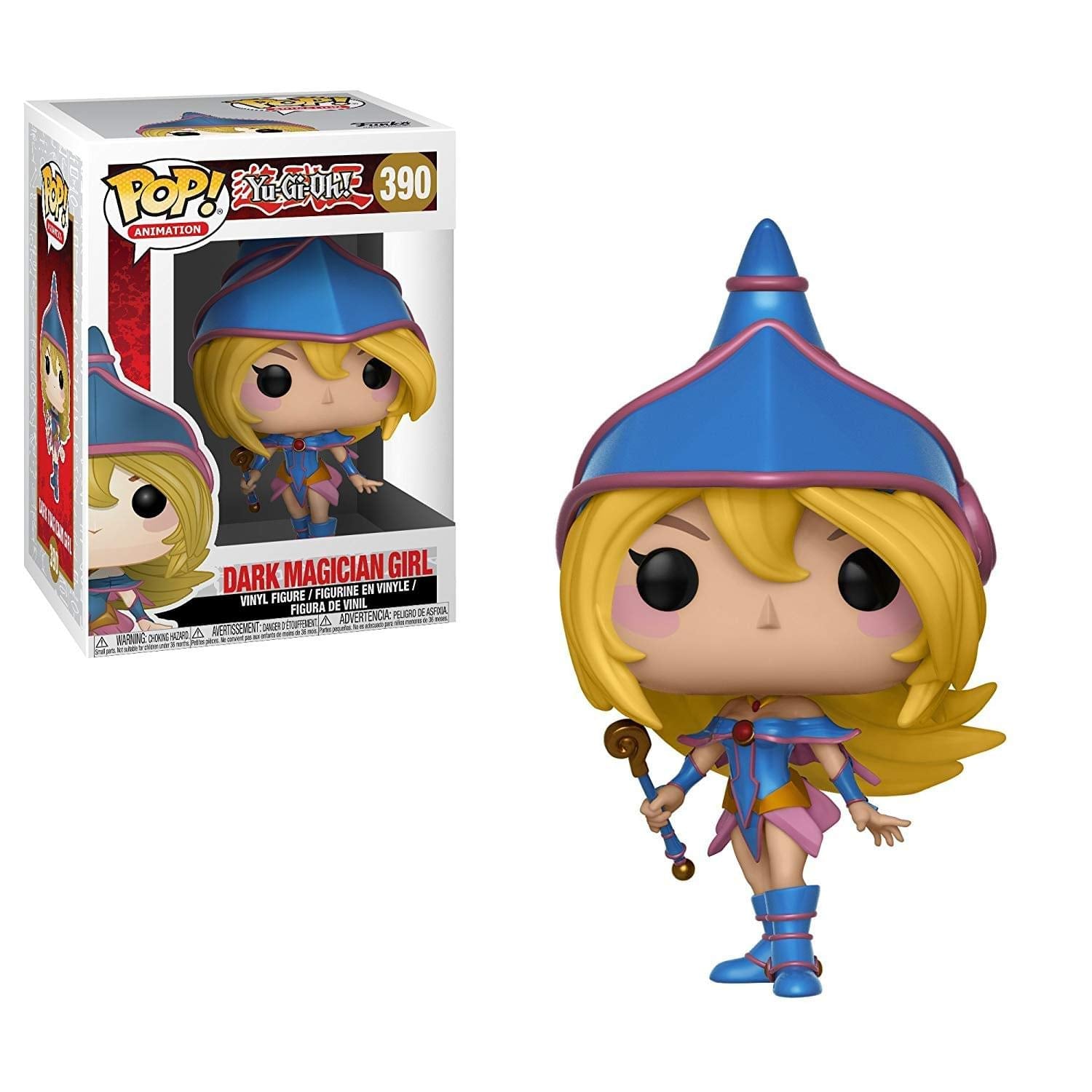 Funko Pop Animation Yu-Gi-Oh! Dark Magician Girl front view for display shelf.