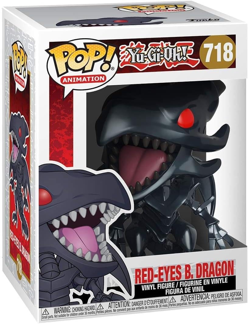 Funko Pop! Yu-Gi-Oh Red-Eyes Black Dragon display-ready; ideal for collectors.