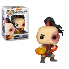 Funko Avatar Zuko standard figure on display shelf highlighting playful style