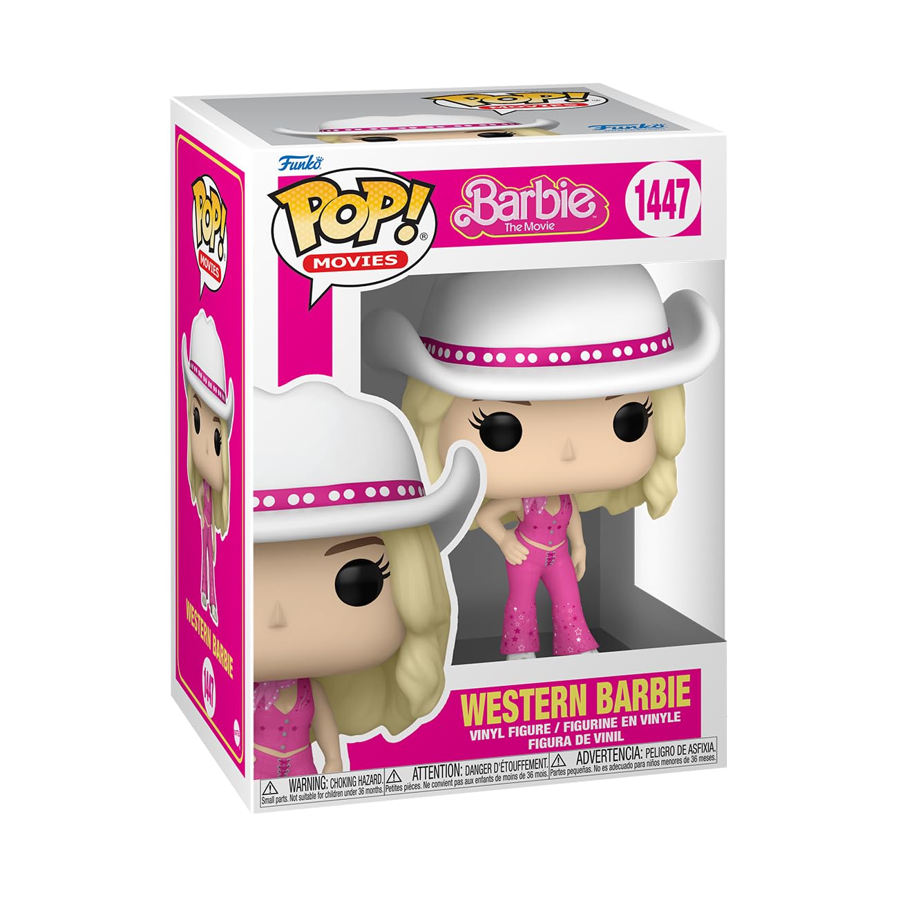Funko Pop Barbie Western side view for on-desk display and gifting