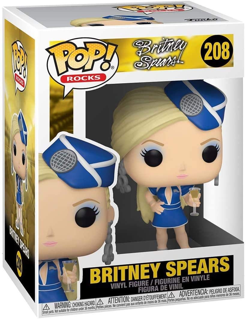 Funko Pop Britney Spears Toxic packaging with window box, ideal for gifting.