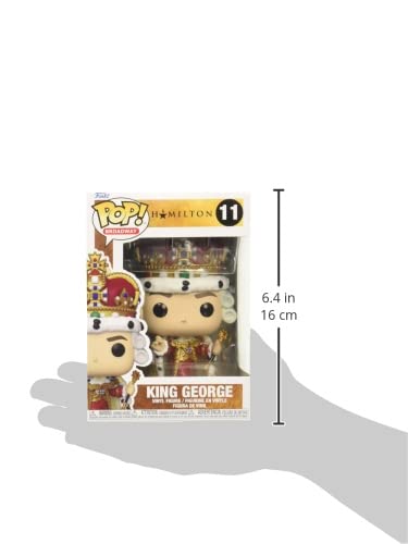 Funko Pop Broadway Hamilton King George in court costume, ideal for shelf display and gifting