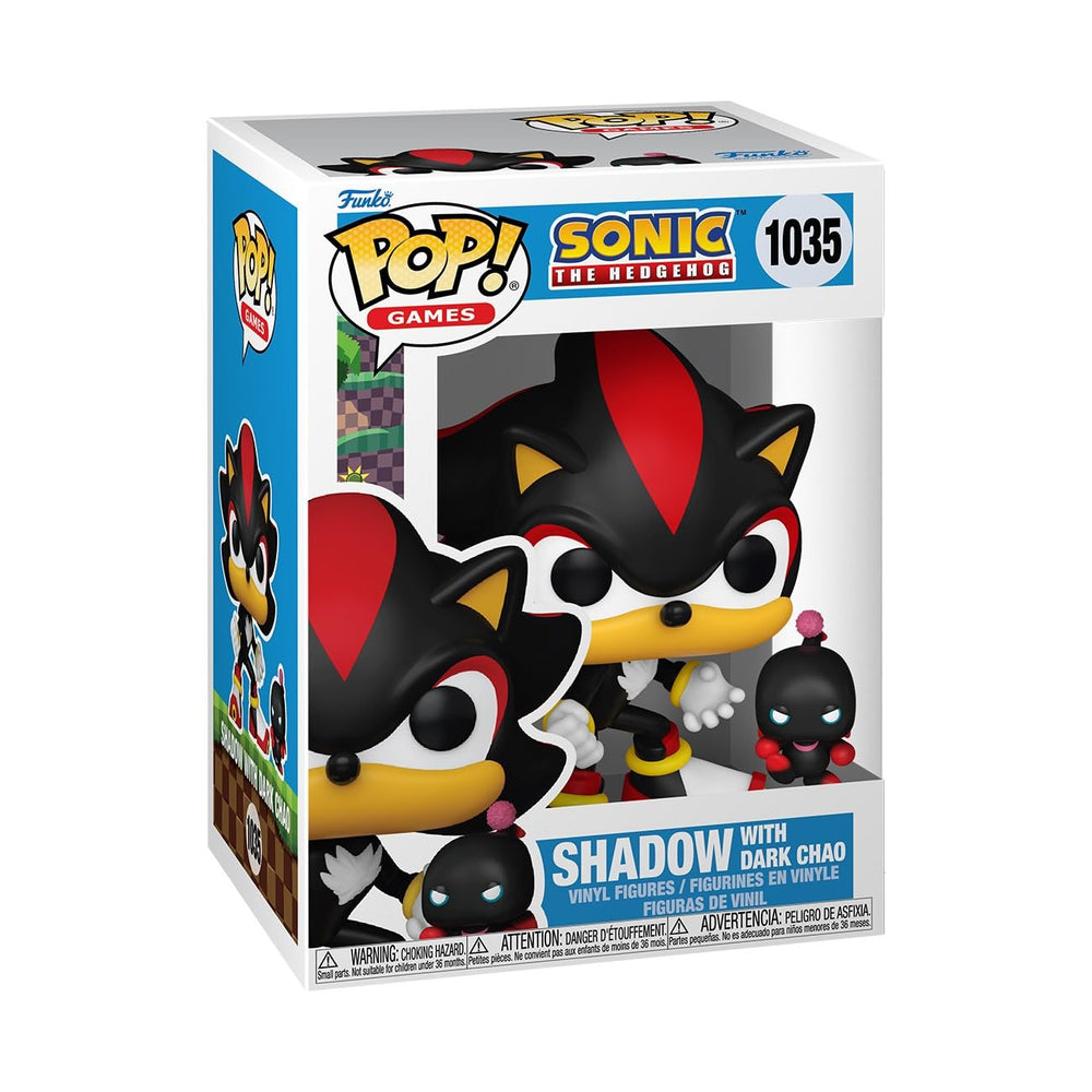 Funko POP Shadow the Hedgehog with Buddy figure, ideal display piece.