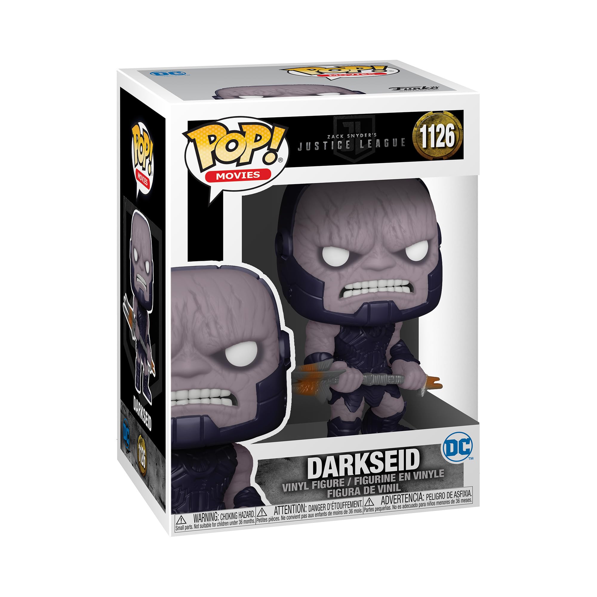 Funko Pop DC Darkseid Snyder Cut front view, vivid vinyl ready for display.