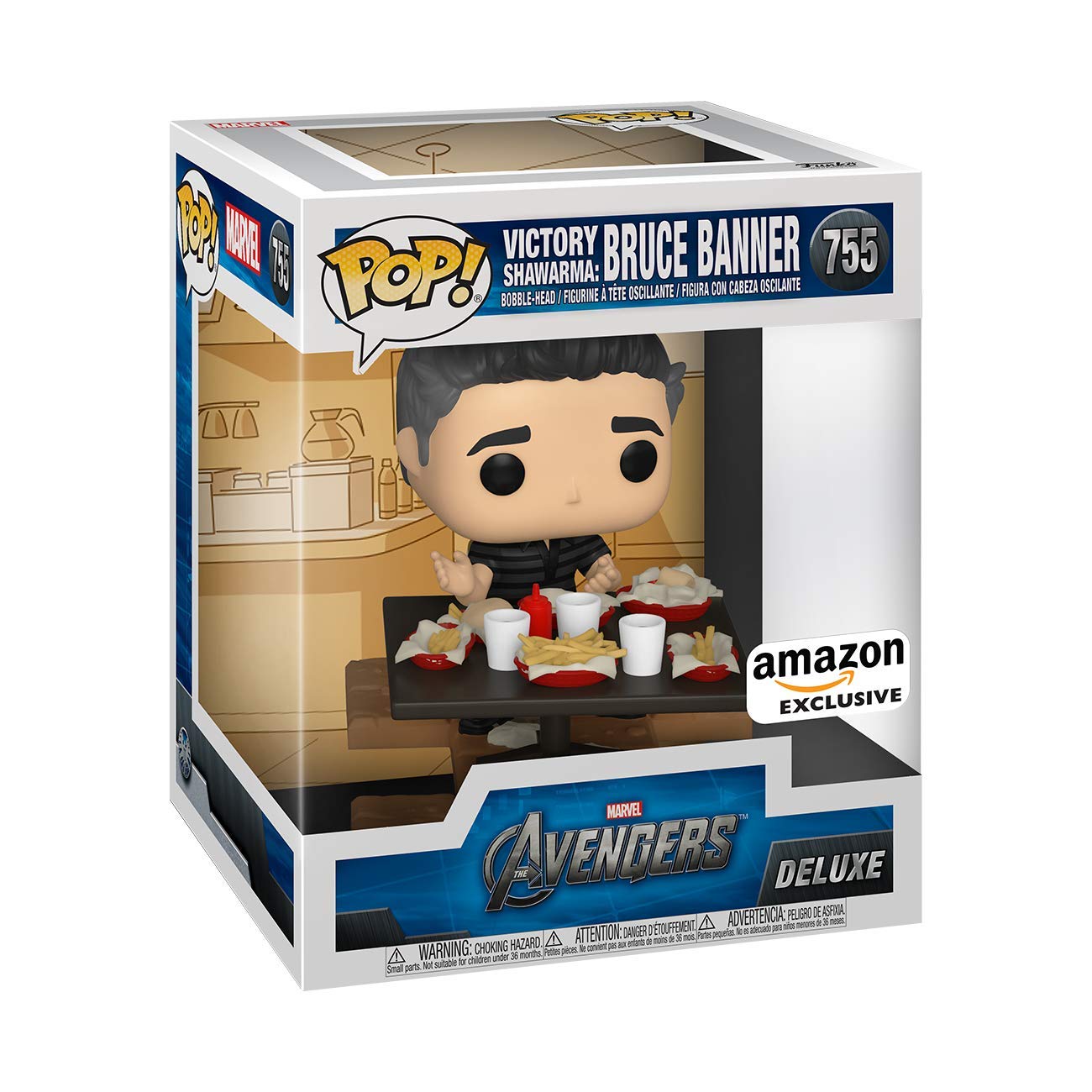 Funko Pop Deluxe Bruce Banner closeup showing high detail vinyl quality and likeness.