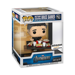 Funko Pop Deluxe Bruce Banner closeup showing high detail vinyl quality and likeness.